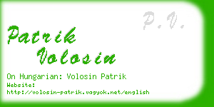 patrik volosin business card